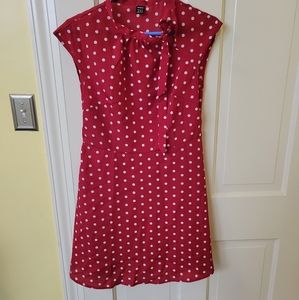 Red polka-dot dress